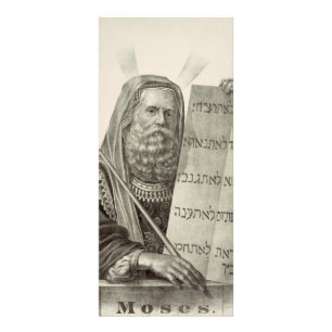 Tarjeta Publicitaria El profeta Moisés con los comprimidos de la ley
