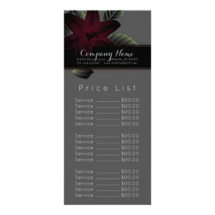 Tarjeta Publicitaria elegancia de flores vintage