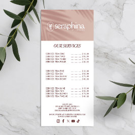 Tarjeta Publicitaria Elegancia Terrenal Logotipo Belleza, Bienestar, Sp