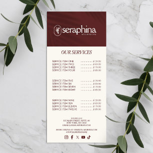Tarjeta Publicitaria Elegancia Terrosa Logo Belleza, Bienestar, Spa Gra