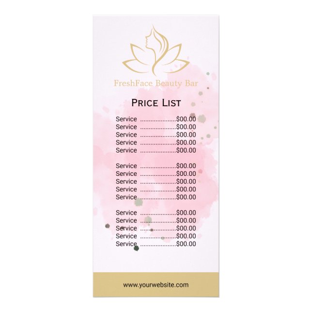 Tarjeta Publicitaria Elegant gold and black beauty salon (Frente)