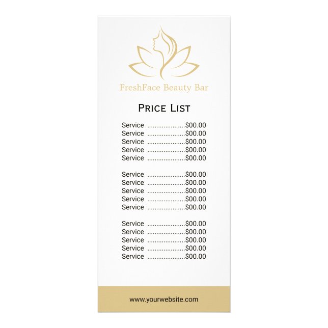 Tarjeta Publicitaria Elegant gold and black beauty salon (Frente)