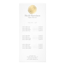 Tarjeta Publicitaria Elegante Belleza Mandala Logo Faux Gold