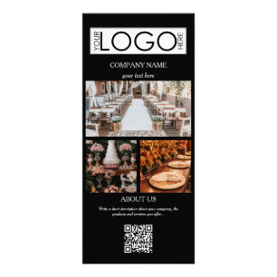 Tarjeta Publicitaria Elegante Black Event Planning Business 3 Fotos