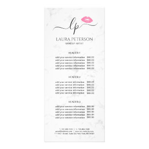 Tarjeta Publicitaria Elegante caligrafía manuscrita de labios rosas