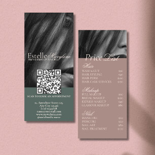 Tarjeta Publicitaria Elegante estudio moderno de fotografía verde marró