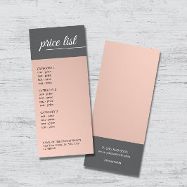 Tarjeta Publicitaria Elegante Faux Metalizado Gray White Line Lista de 