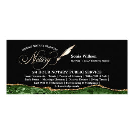 Tarjeta Publicitaria Elegante ley del agente de firma de notario móvil