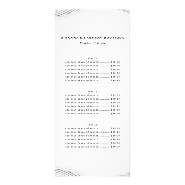 Tarjeta Publicitaria Elegante Lujo Boutique White Gold Business (Frente)