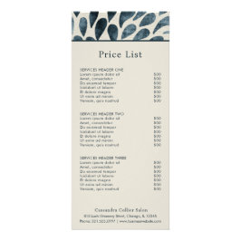 Tarjeta Publicitaria Elegante Marina Azul Resumen Moderno