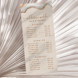 Tarjeta Publicitaria Elegante Purpurina de oro Marble Agate Moda modern