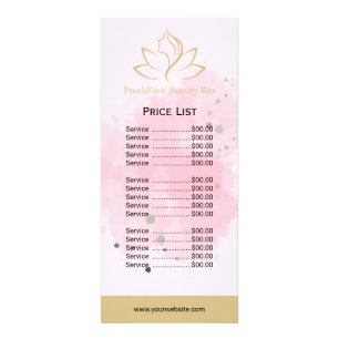 Tarjeta Publicitaria Elegante salón de belleza dorado y negro