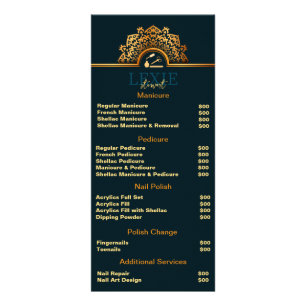 Tarjeta Publicitaria Elegante y elegante Nail Tech