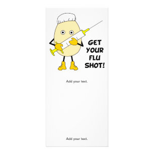 Tarjeta Publicitaria Enfermera Flu Shot Egghead