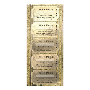 Tarjeta Publicitaria Entradas de oro de Glam Raffle