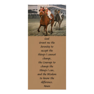 Tarjeta Publicitaria Equine Thoroughbred gana carrera de caballos