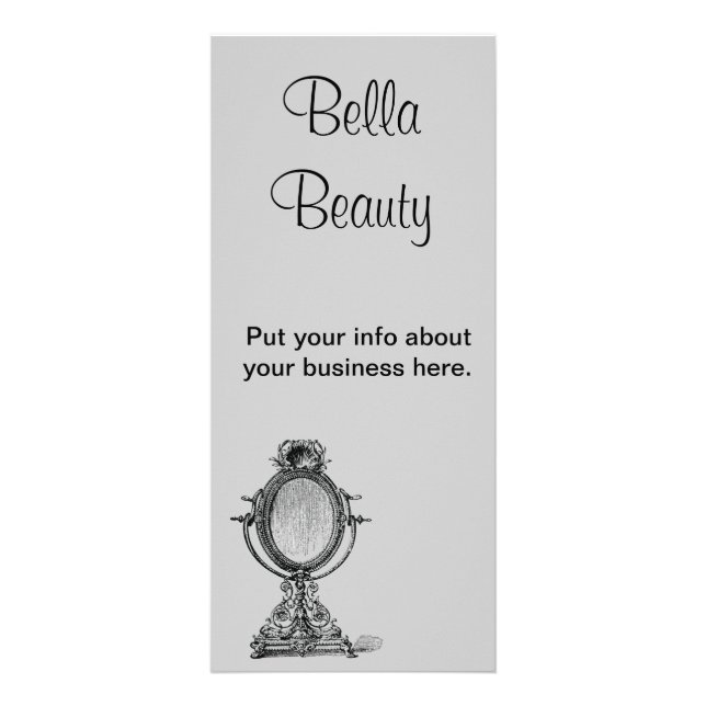 Tarjeta Publicitaria Espejo vintage (Frente)