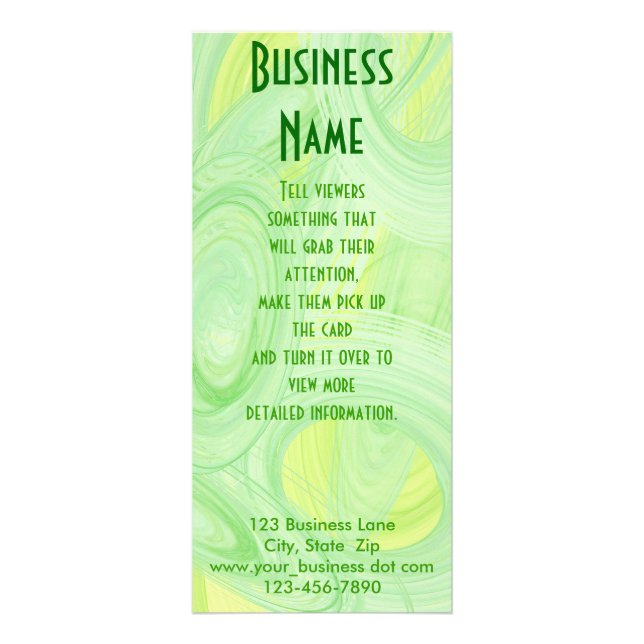 Tarjeta Publicitaria Espiral verde (Frente)