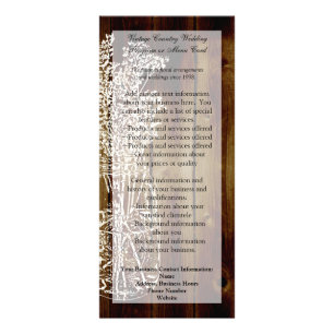 Tarjeta Publicitaria Estampilla de Mason Jar sobre el Planque de Madera