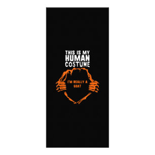 Tarjeta Publicitaria Este Es Mi Disfraz Humano, De Verdad Soy Halloween