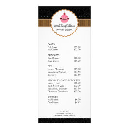 Tarjeta Publicitaria Estupendas Panaderías Cupcake Taupe Rack Cards