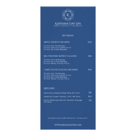 Tarjeta Publicitaria Exotic Spa Deep Cyan Wellness Massage Professional