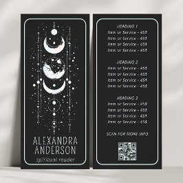 Tarjeta Publicitaria Fases celestiales de la luna Código Espiritual Mís