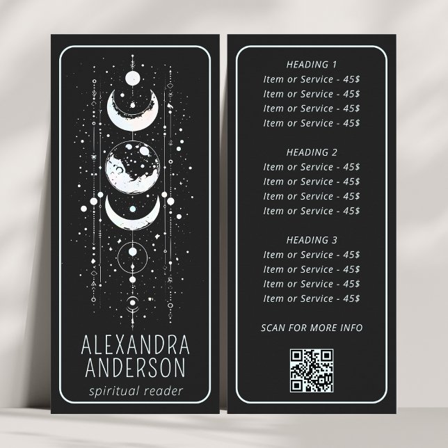 Tarjeta Publicitaria Fases celestiales de la luna Código Espiritual Mís (Subido por el creador)