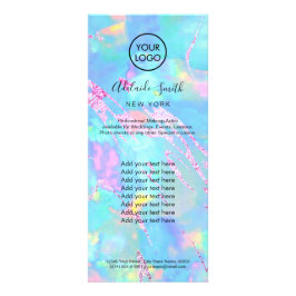 Tarjeta Publicitaria faux iridopal aqua