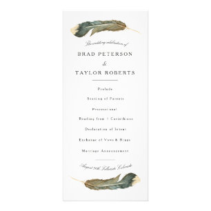 Tarjeta Publicitaria Feather Duo Watercolor Rackcard