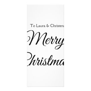 Tarjeta Publicitaria Feliz Navidad añadir nombre texto regalo personali