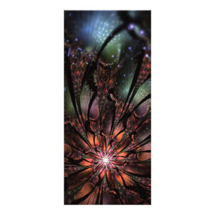 Tarjeta Publicitaria Flor de fantasía fractal suave y delicada