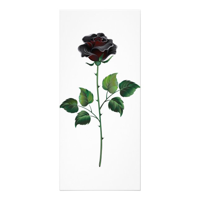 Tarjeta Publicitaria Flor rosa negra (Frente)