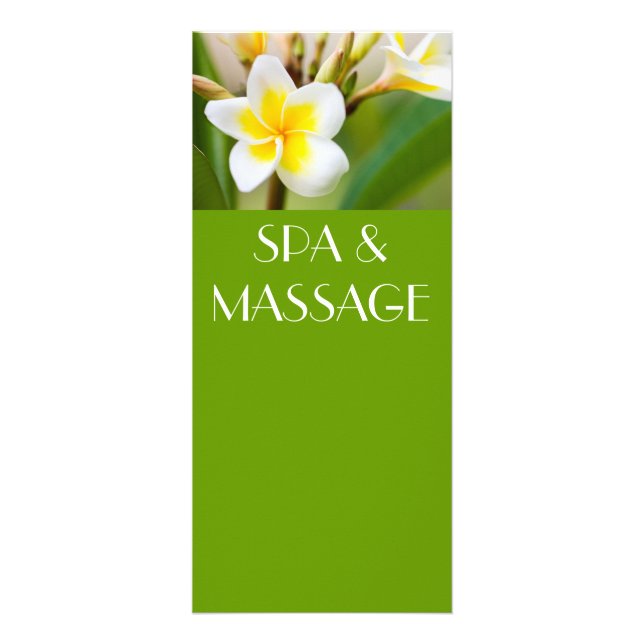 Tarjeta Publicitaria Flor tropical blanca (Frente)