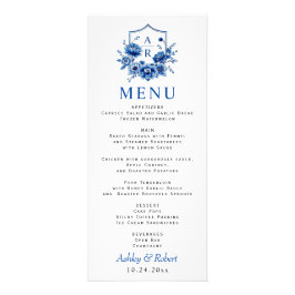 Tarjeta Publicitaria Floral azul Chinoiserie peony carta boda carta