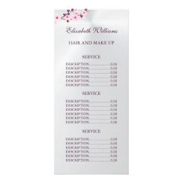 Tarjeta Publicitaria Floral Cerezo Blossom Pink Silver Service Precios