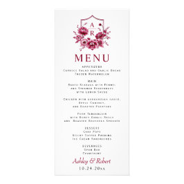 Tarjeta Publicitaria Flores de peonía borgoñona boda carta floral