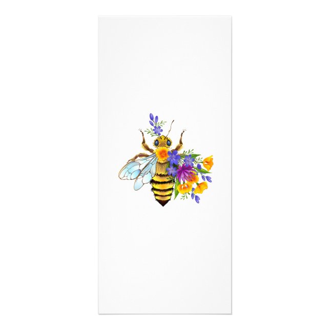 Tarjeta Publicitaria Flower bee with wild plants (Frente)