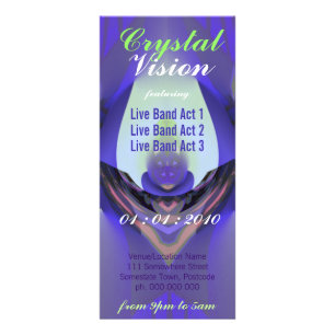 Tarjeta Publicitaria Flyer de eventos Crystal Vision