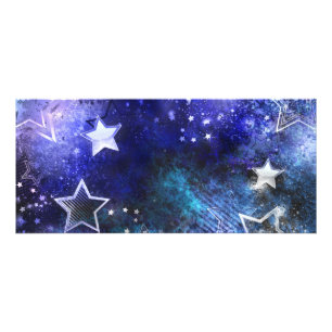 Tarjeta Publicitaria Fondo espacial con estrellas