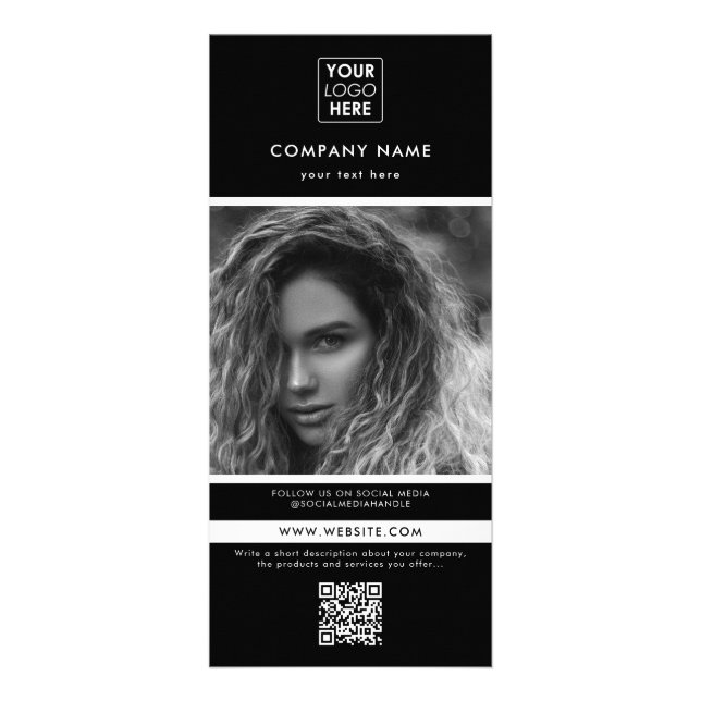 Tarjeta Publicitaria Fotografía promocional profesional para el Negocio (Frente)