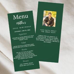 Tarjeta Publicitaria Fotografía verde esmeralda diversión hechos carta