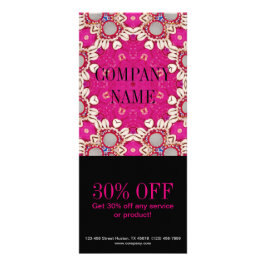 Tarjeta Publicitaria fuchsia bohemian chakra masajista terapeuta Yoga