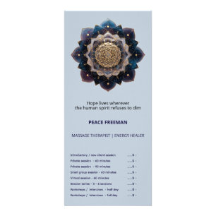 Tarjeta Publicitaria Geometría de Starseed   Diseño de Mandala