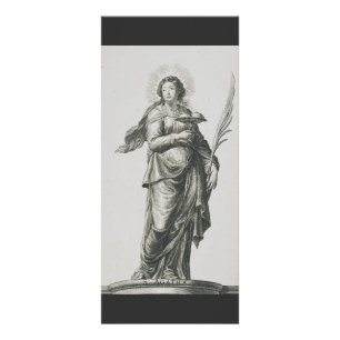Tarjeta Publicitaria Gracia Volcánica de Santa Águeda de Sicilia Arte