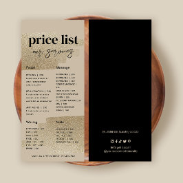 Tarjeta Publicitaria Gracias Paquete Comercial Faux Gold Price List