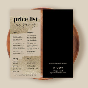 Tarjeta Publicitaria Gracias Paquete Comercial Faux Gold Price List