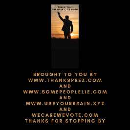 Tarjeta Publicitaria Gracias Presidente Joe Biden 4" x 9" Rackcard