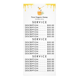 Tarjeta Publicitaria Granja de miel orgánica moderna