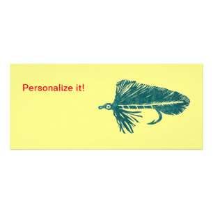 Tarjeta Publicitaria Green Matuka streamer, fly tying, fly fish art